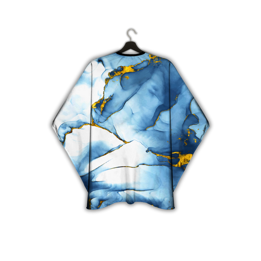 Blue Marble Barber Cape