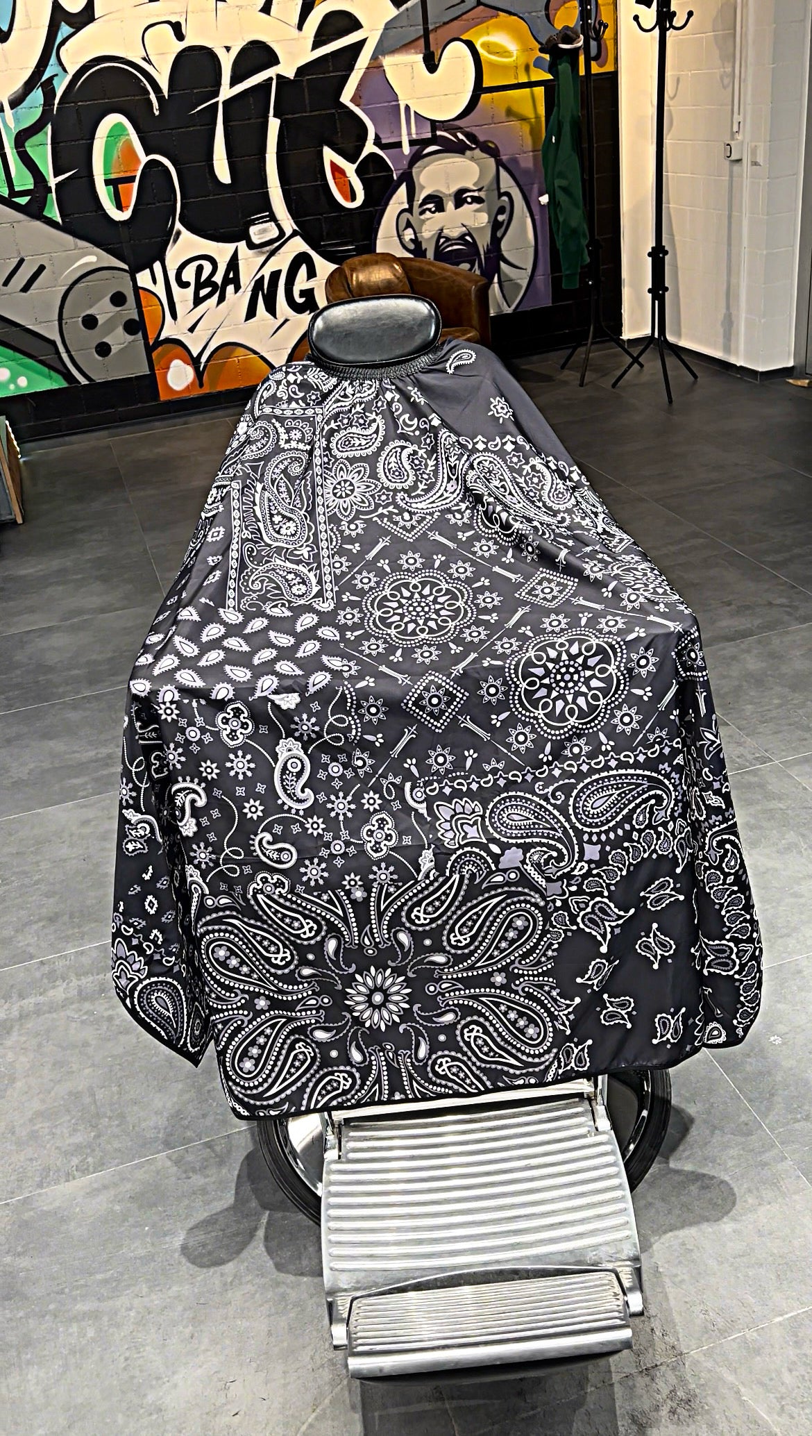 Black Bandana Barber Cape